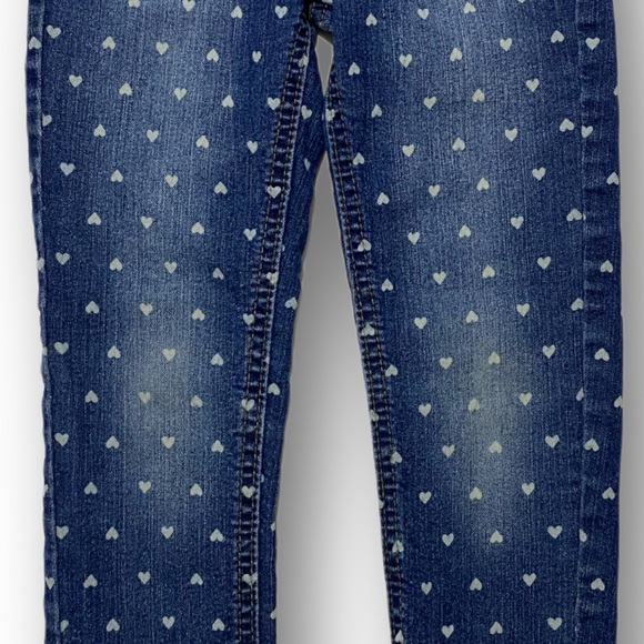 Cat & Jack, EUC, Denim Dark Wash, Polka Dot, Skinny Jeggings, Girls, Size 5T - Picture 3 of 12